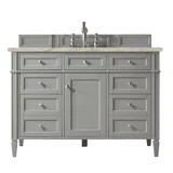 Brittany 48" Single Vanity, Urban Gray, w/ 3 CM Tajnar Eclos Top