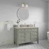 Brittany 48" Single Vanity, Urban Gray, w/ 3 CM Tajnar Eclos Top