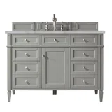 Brittany 48" Single Vanity, Urban Gray w/ 3 CM Victorian Silver Silestone Top
