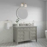 Brittany 48" Single Vanity, Urban Gray w/ 3 CM Victorian Silver Silestone Top