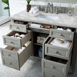 Brittany 48" Single Vanity, Urban Gray w/ 3 CM Victorian Silver Silestone Top