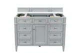 Brittany 48" Single Vanity, Urban Gray w/ 3 CM Parisien Bleu Silestone Top w/FreePower Wireless Charger