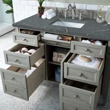 Brittany 48" Single Vanity, Urban Gray w/ 3 CM Parisien Bleu Silestone Top w/FreePower Wireless Charger