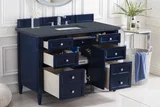 Brittany 48" Single Vanity, Victory Blue w/ 3 CM Charcoal Soapstone Silestone Top