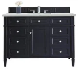 Brittany 48" Single Vanity, Victory Blue w/ 3 CM Ethereal Noctis Silestone Top
