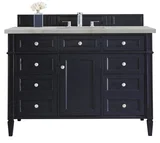 Brittany 48" Single Vanity, Victory Bleu w/ 3 CM Victorian Silver Silestone Top