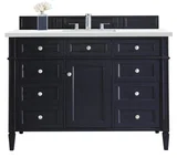 Brittany 48" Single Vanity, Victory Blue w/ 3 CM White Zeus Silestone Top