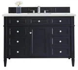 Brittany 48" Single Vanity, Victory Blue w/ 3 CM Ethereal Noctis Silestone Top w/FreePower Wireless Charger