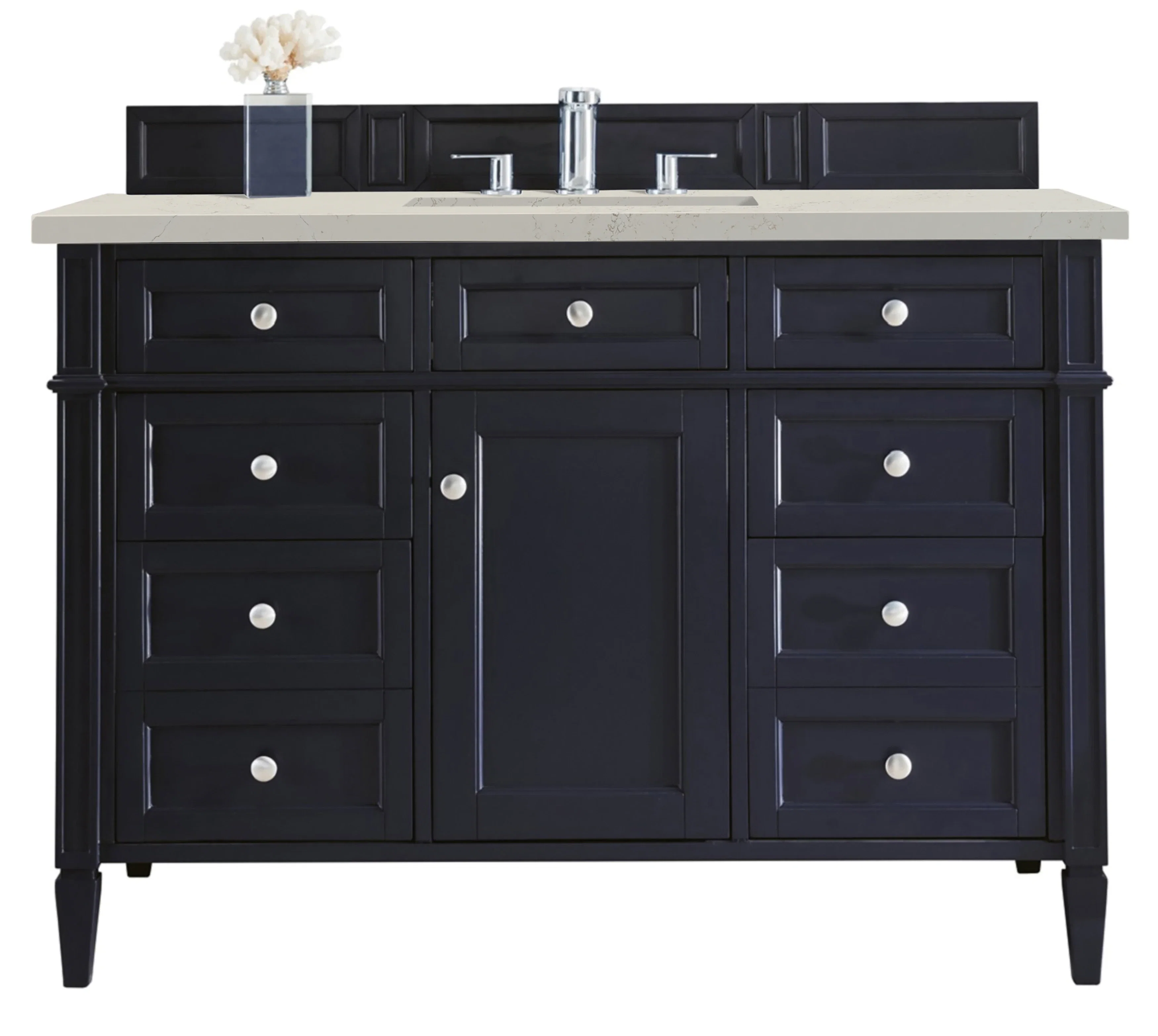 Brittany 48" Single Vanity, Victory Blue, w/ 3 CM Siberian Silestone Top w/FreePower Wireless Charger