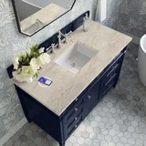 Brittany 48" Single Vanity, Victory Blue, w/ 3 CM Tajnar Eclos Top w/FreePower Wireless Charger