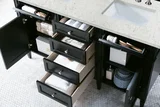 Brittany 60" Double Vanity, Black Onyx w/ 3 CM Eternal Jasmine Pearl Silestone Top w/FreePower Wireless Charger