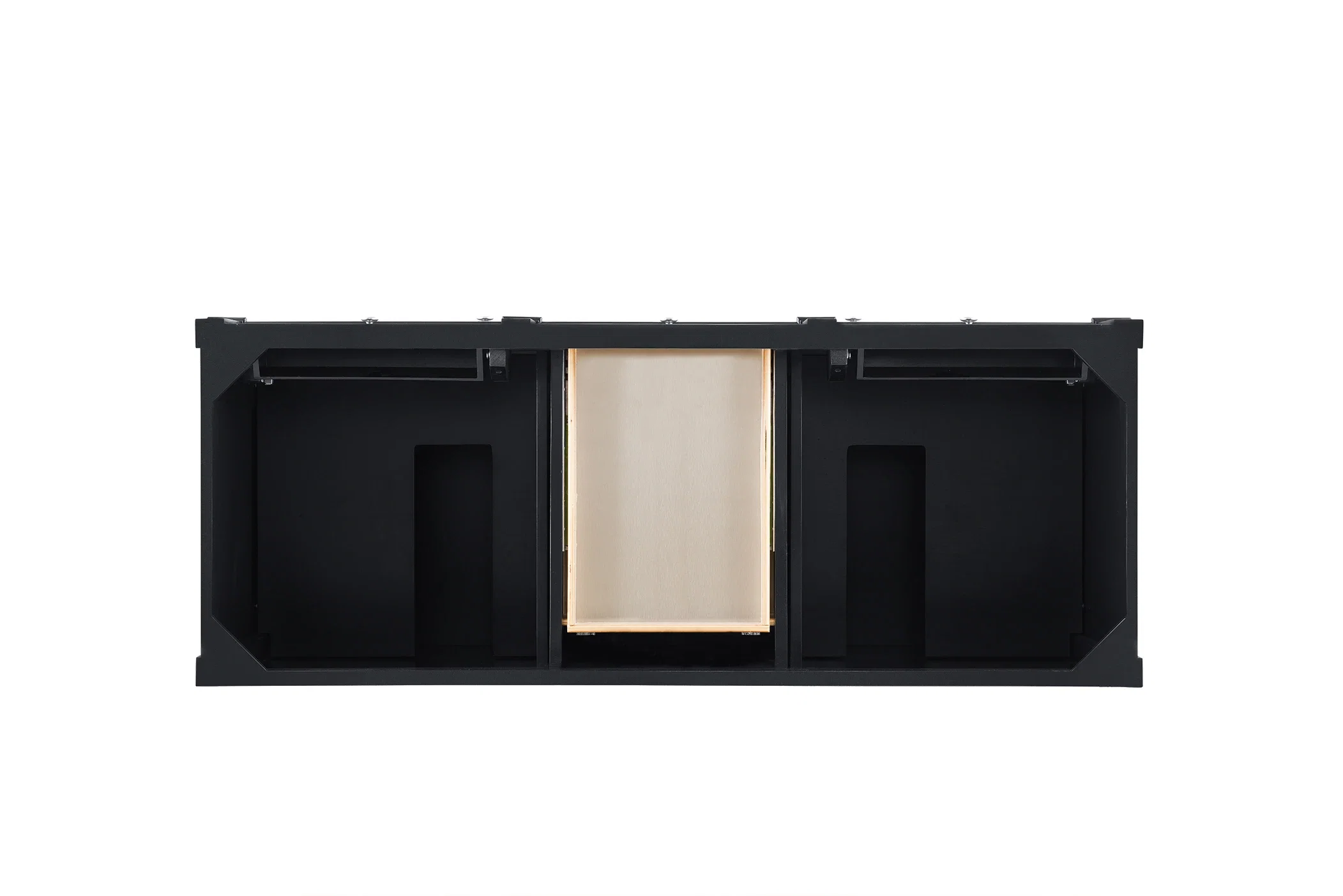 Brittany 60" Double Vanity Cabinet, Black Onyx