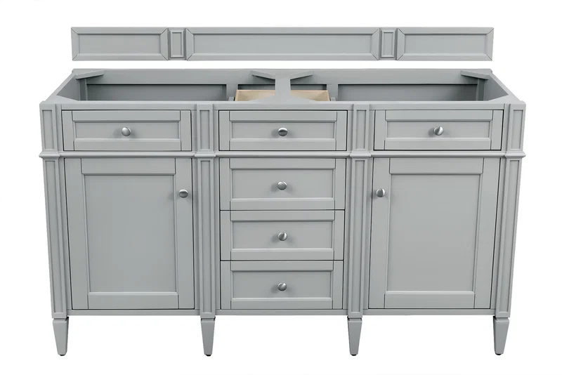 Brittany 60" Double Vanity Cabinet, Urban Gray
