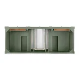 Brittany 60" Double Vanity, Smokey Celadon w/ 3 CM Eternal Jasmine Pearl Top w/FreePower Wireless Charger