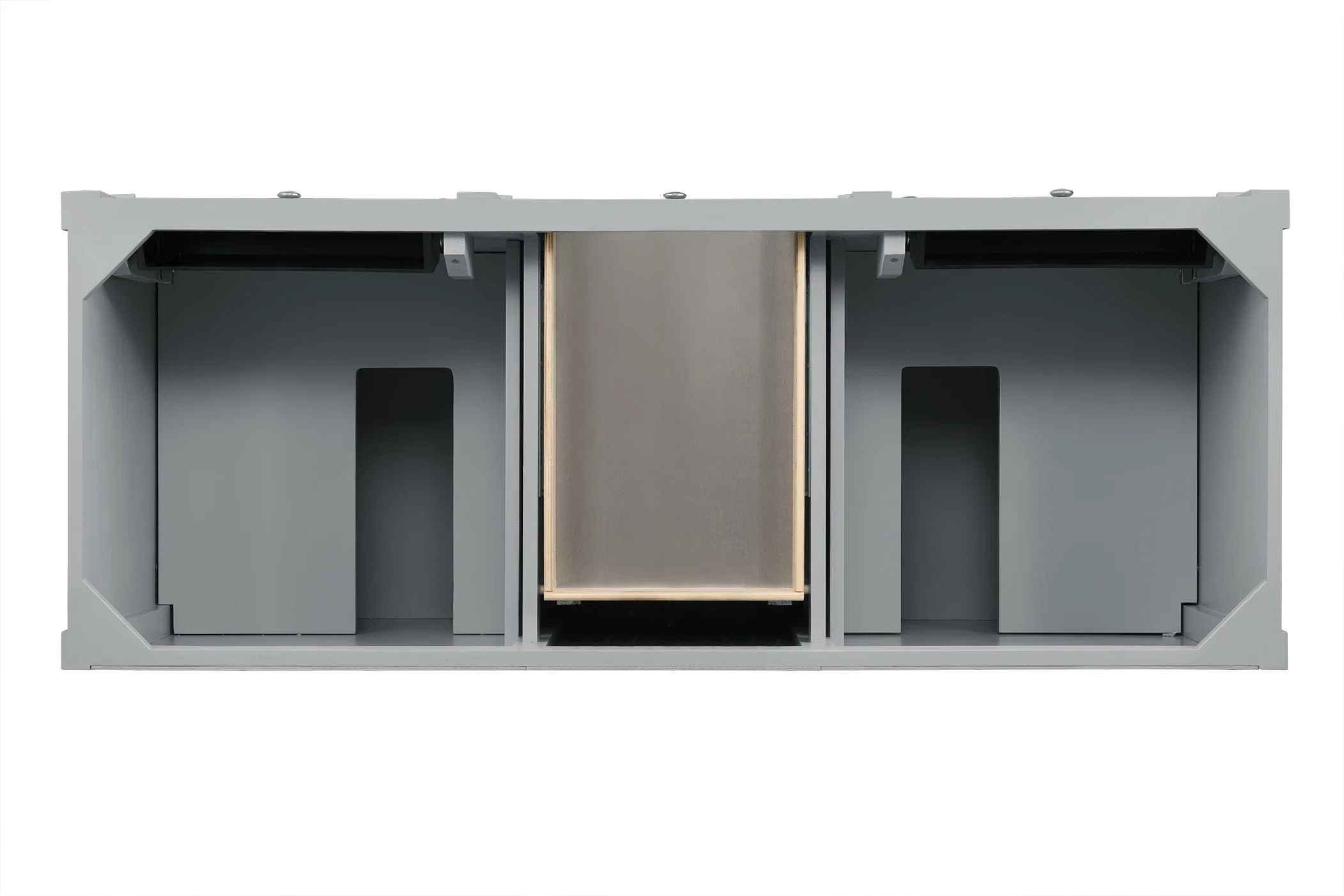 Brittany 60" Double Vanity, Urban Gray w/ 3 CM Carrara Marble Top