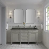 Brittany 60" Double Vanity, Urban Gray, w/ 3 CM Phantome Eclos Top