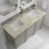 Brittany 60" Double Vanity, Urban Gray, w/ 3 CM Tajnar Eclos Top