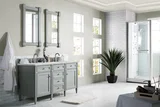 Brittany 60" Double Vanity, Urban Gray w/ 3 CM Eternal Jasmine Pearl Silestone Top w/FreePower Wireless Charger