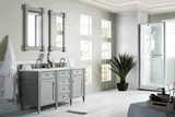 Brittany 60" Double Vanity, Urban Gray w/ 3 CM Ethereal Noctis Silestone Top w/FreePower Wireless Charger