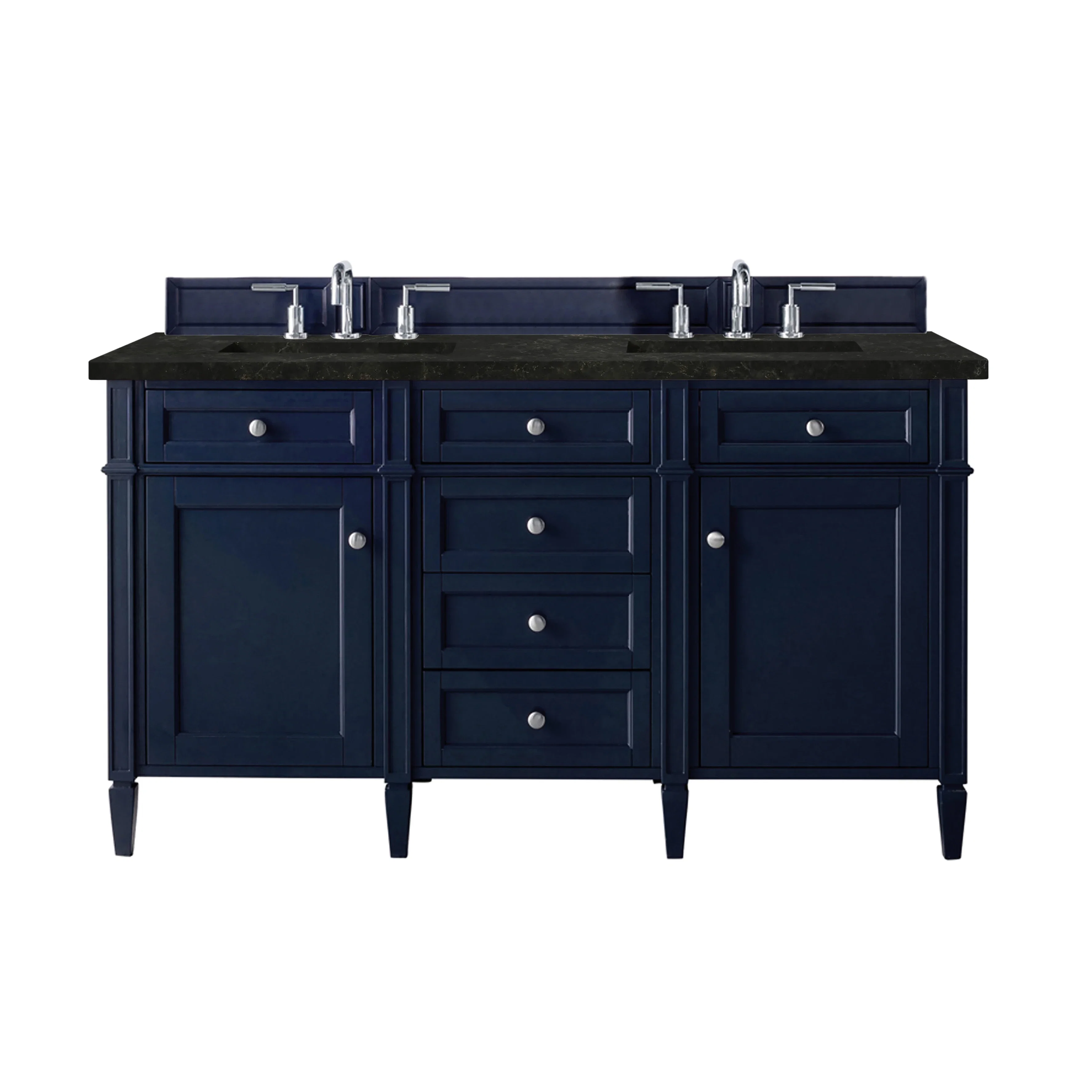 Brittany 60" Double Vanity, Victory Blue, w/ 3 CM Phantome Eclos Top