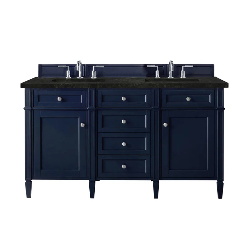 Brittany 60" Double Vanity, Victory Blue, w/ 3 CM Phantome Eclos Top