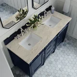 Brittany 60" Double Vanity, Victory Blue, w/ 3 CM Tajnar Eclos Top