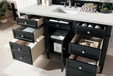 Brittany 60" Single Vanity, Black Onyx w/ 3 CM Lime Delight Silestone Top