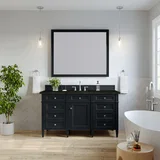 Brittany 60" Single Vanity, Black Onyx, w/ 3 CM Phantome Eclos Top