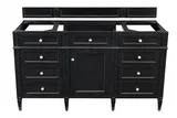 Brittany 60" Single Vanity, Black Onyx, w/ 3 CM Siberian Silestone Top w/FreePower Wireless Charger