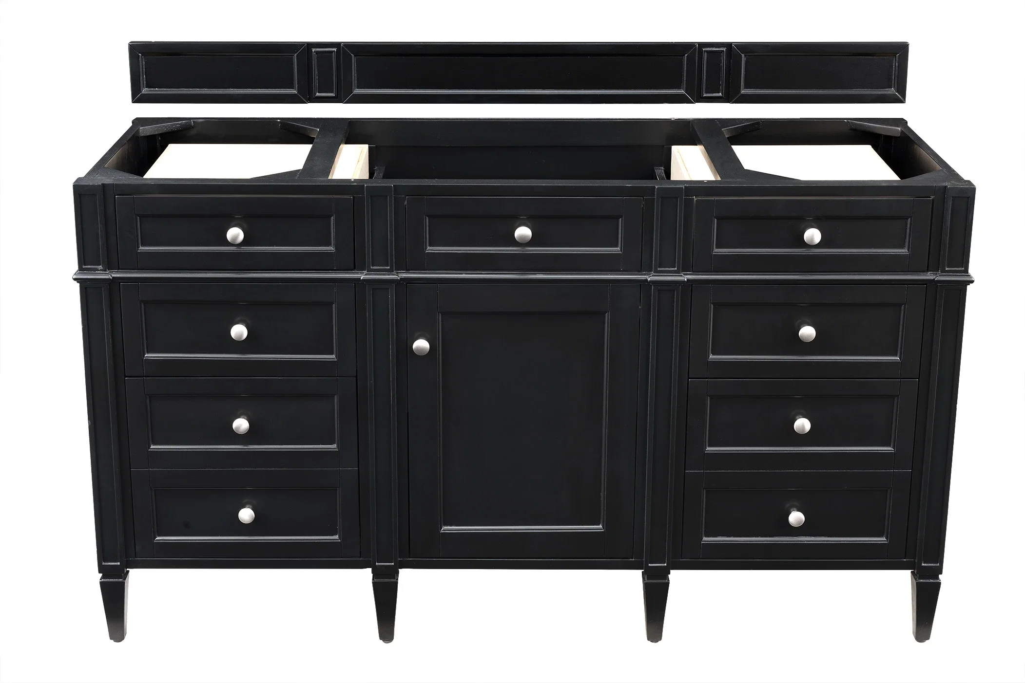 Brittany 60" Single Vanity Cabinet, Black Onyx