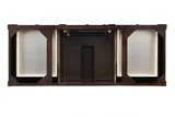 Brittany 60" Single Vanity, Burnished Mahogany w/ 3 CM Charcoal Soapstone Silestone Top
