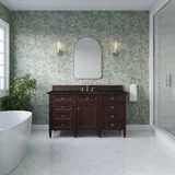 Brittany 60" Single Vanity, Burnished Mahogany, w/ 3 CM Phantome Eclos Top
