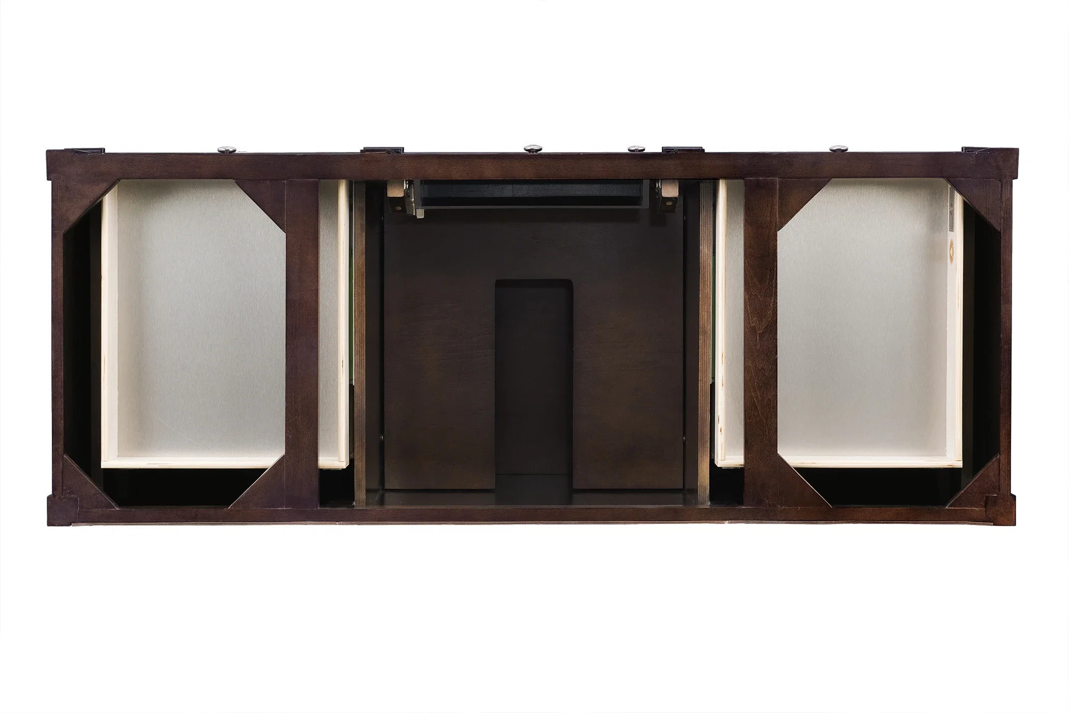 Brittany 60" Single Vanity, Burnished Mahogany w/ 3 CM Parisien Bleu Silestone Top w/FreePower Wireless Charger
