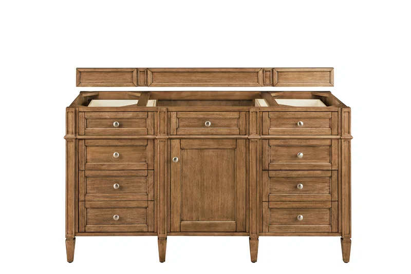 Brittany 60" Single Vanity Cabinet, Saddle Brown