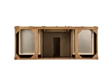 Brittany 60" Single Vanity, Saddle Brown w/ 3 CM Charcoal Soapstone Silestone Top