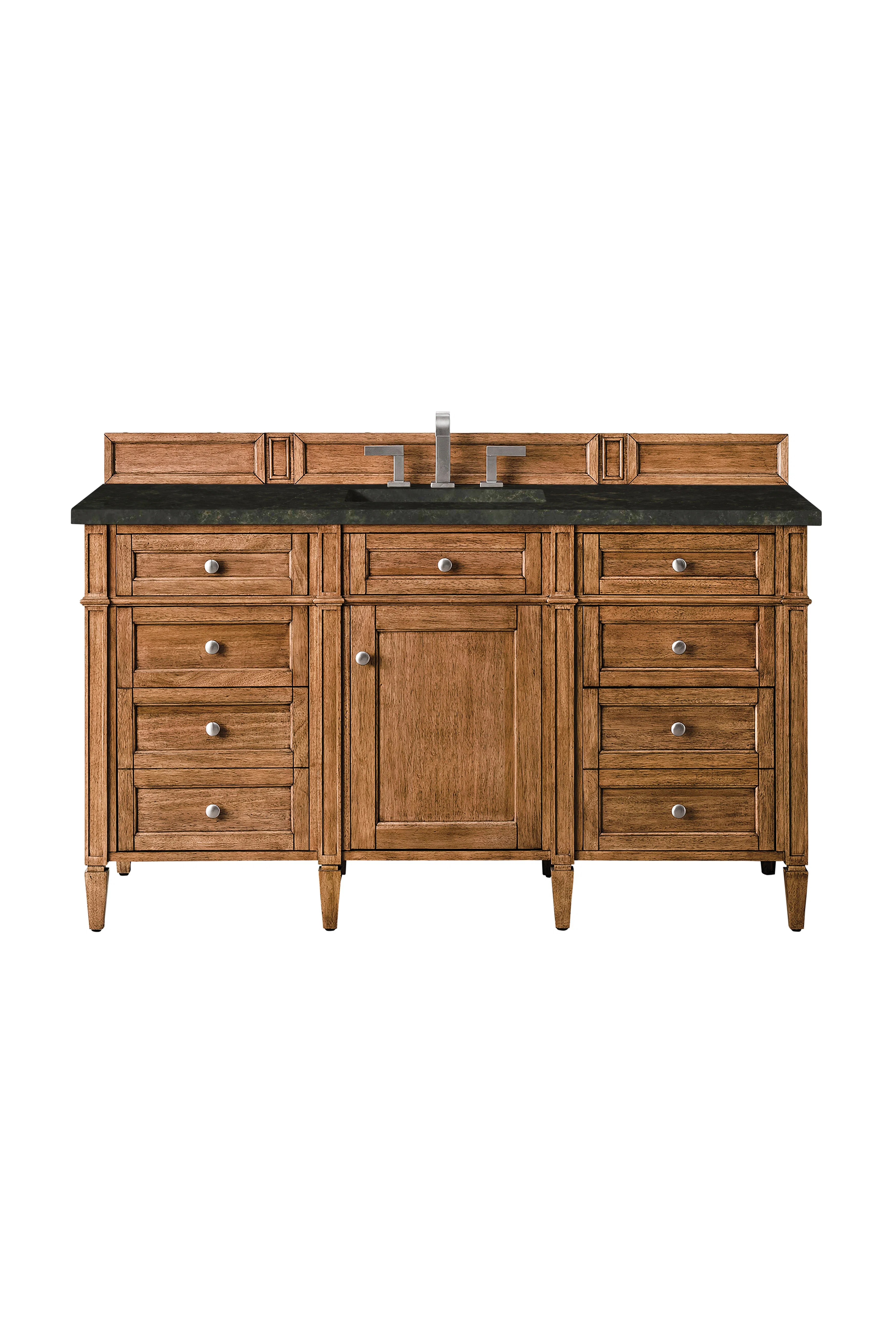 Brittany 60" Single Vanity, Saddle Brown, w/ 3 CM Phantome Eclos Top