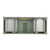 Brittany 60" Single Vanity, Smokey Celadon w/ 3 CM Eternal Jasmine Pearl Top