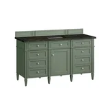 Brittany 60" Single Vanity, Smokey Celadon, w/ 3 CM Phantome Eclos Top