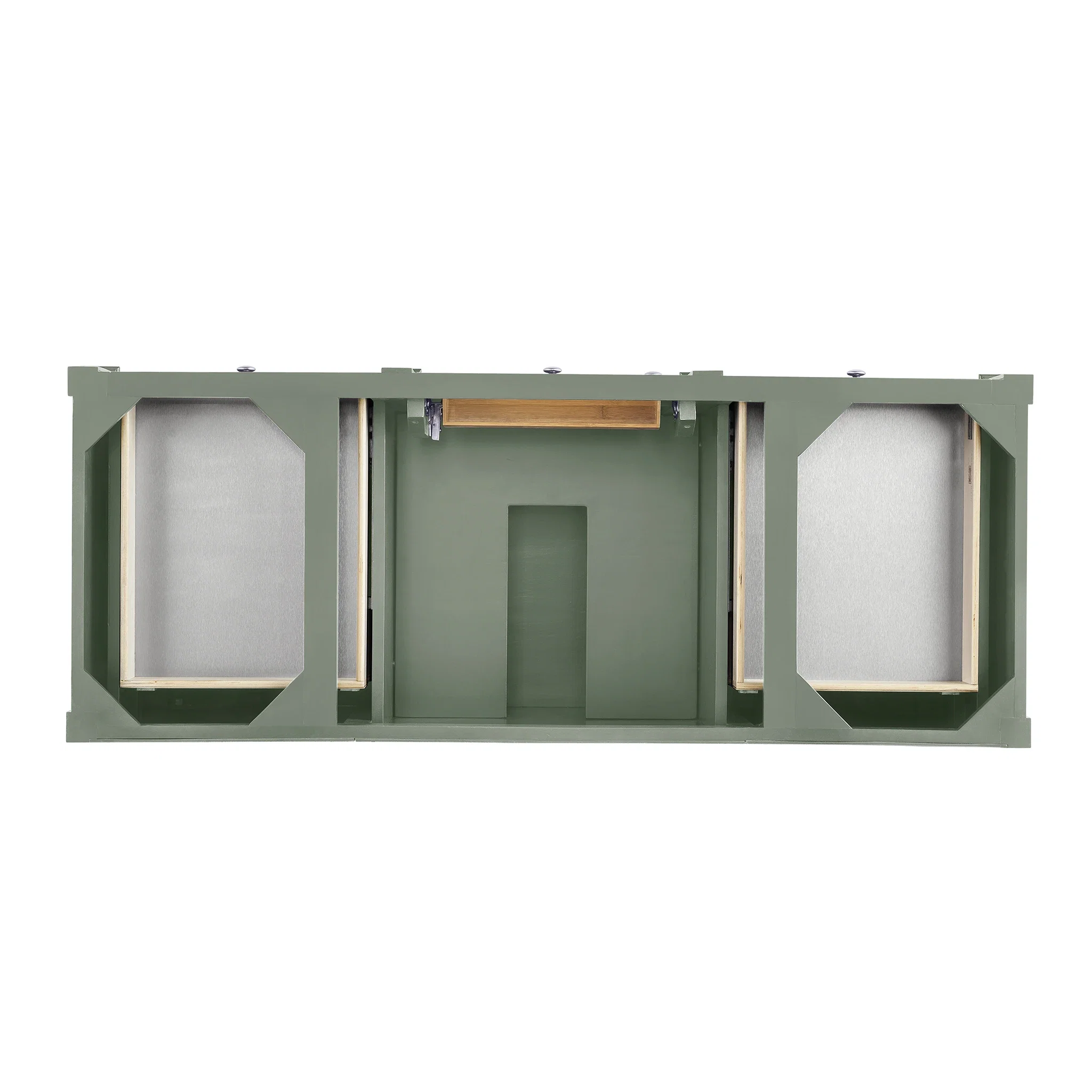 Brittany 60" Single Vanity, Smokey Celadon, w/ 3 CM Siberian Silestone Top
