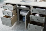 Brittany 60" Single Vanity, Urban Gray w/ 3 CM Eternal Jasmine Pearl Silestone Top