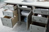 Brittany 60" Single Vanity, Urban Gray w/ 3 CM Ethereal Noctis Silestone Top