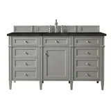 Brittany 60" Single Vanity, Urban Gray, w/ 3 CM Phantome Eclos Top