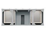 Brittany 60" Single Vanity, Urban Gray, w/ 3 CM Phantome Eclos Top