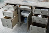 Brittany 60" Single Vanity, Urban Gray w/ 3 CM Victorian Silver Silestone Top