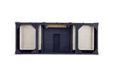 Brittany 60" Single Vanity, Victory Blue w/ 3 CM Eternal Jasmine Pearl Silestone Top w/FreePower Wireless Charger