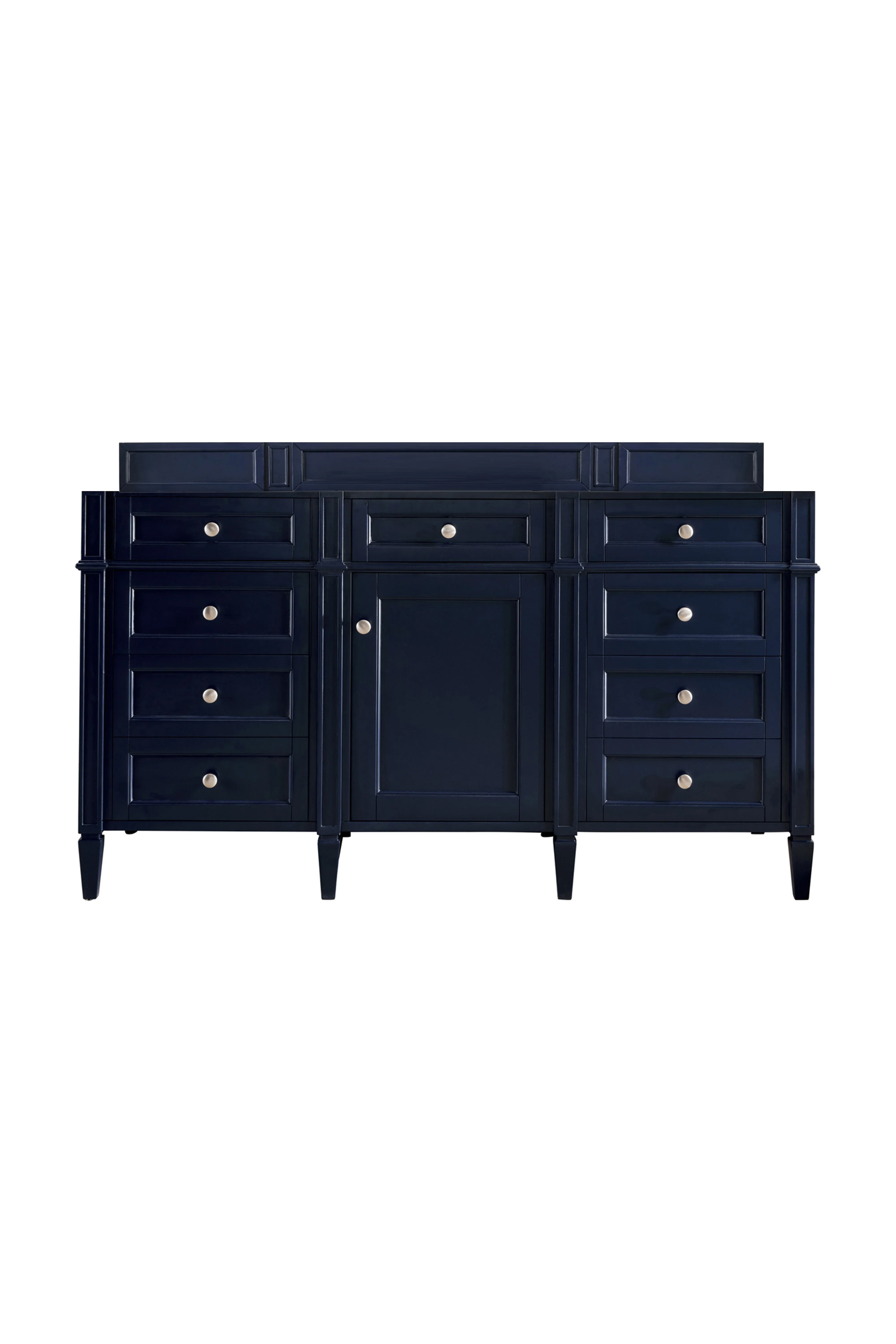Brittany 60" Single Vanity, Victory Blue w/ 3 CM Eternal Jasmine Pearl Silestone Top w/FreePower Wireless Charger