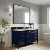 Brittany 60" Single Vanity, Victory Blue, w/ 3 CM Siberian Silestone Top w/FreePower Wireless Charger