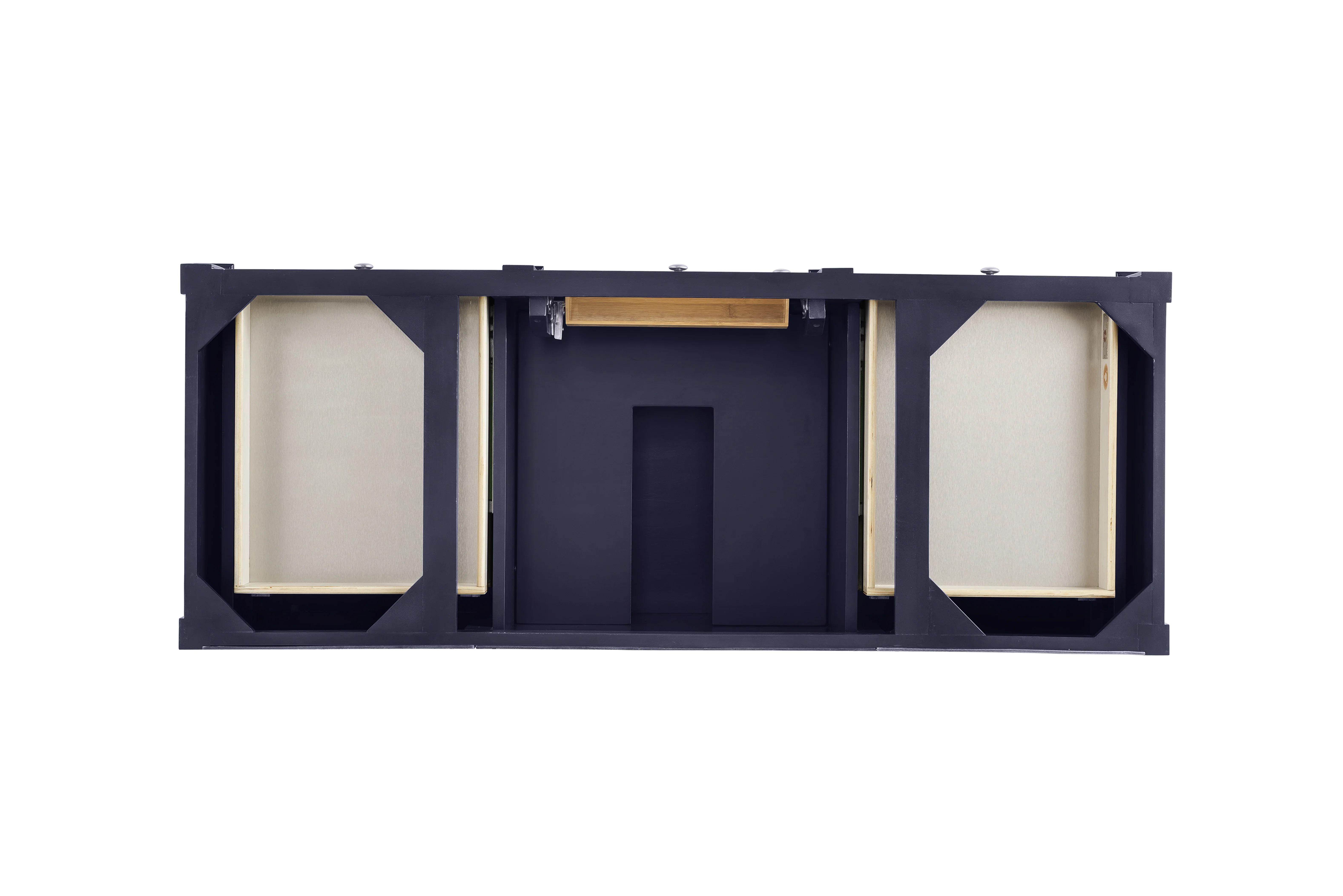 Brittany 60" Single Vanity, Victory Blue, w/ 3 CM Siberian Silestone Top w/FreePower Wireless Charger
