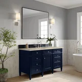 Brittany 60" Single Vanity, Victory Blue, w/ 3 CM Tajnar Eclos Top w/FreePower Wireless Charger