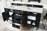 Brittany 72" Double Vanity, Black Onyx w/ 3 CM Lime Delight Silestone Top